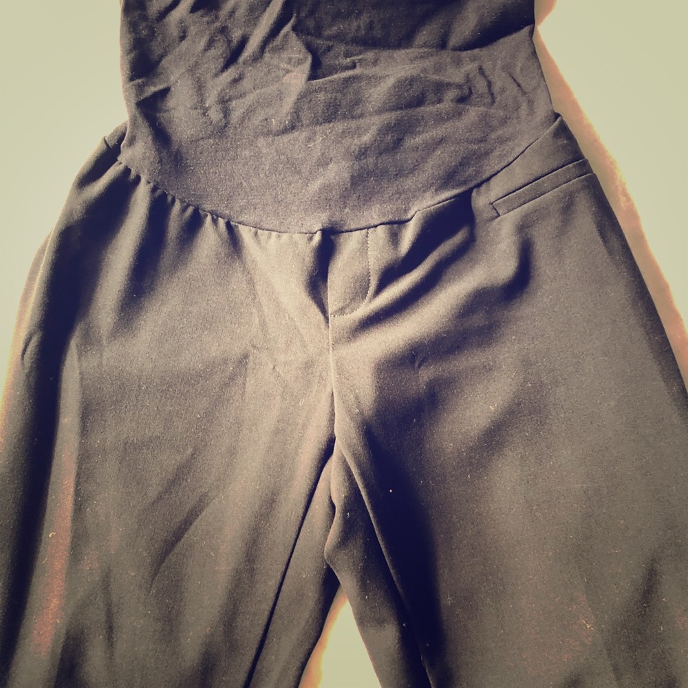 Maternity Black Widelegged dress pants
